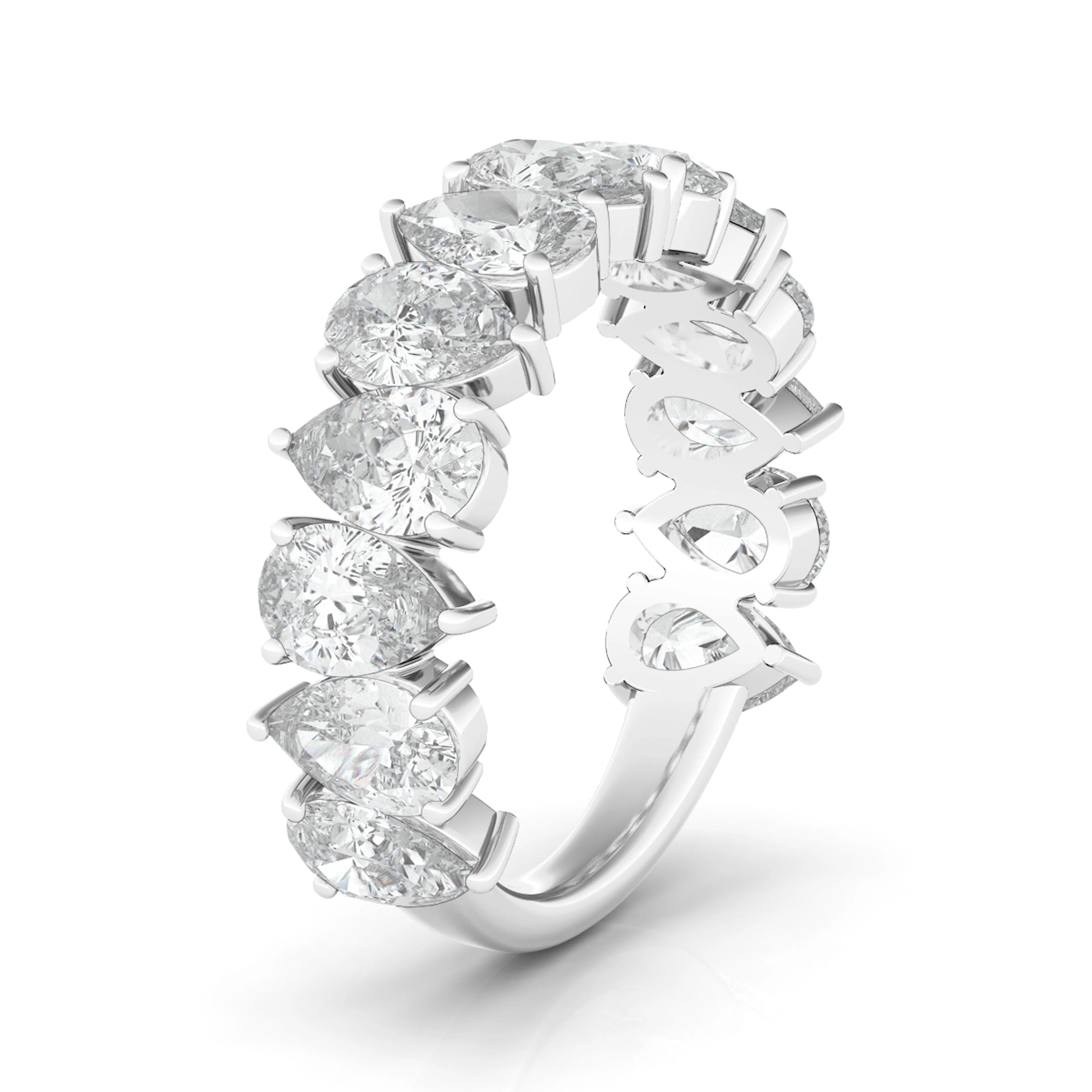 3/4 Alternating Pear Shape Eternity Band