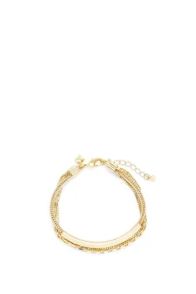 Chain And Bar Slider Bracelet