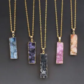 Colorful Druzy Pendants