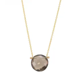 Smoky Quartz Pinned Necklace