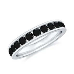Trellis Set Black Spinel Full Eternity Band